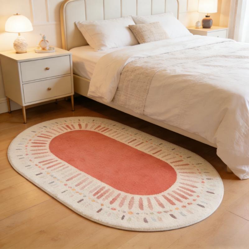 Cream Style Carpets for Living Room Light Luxury Bedroom Decor Carpet Art Fluffy Soft Bedside Rug Colorful Home Plush Floor Mat