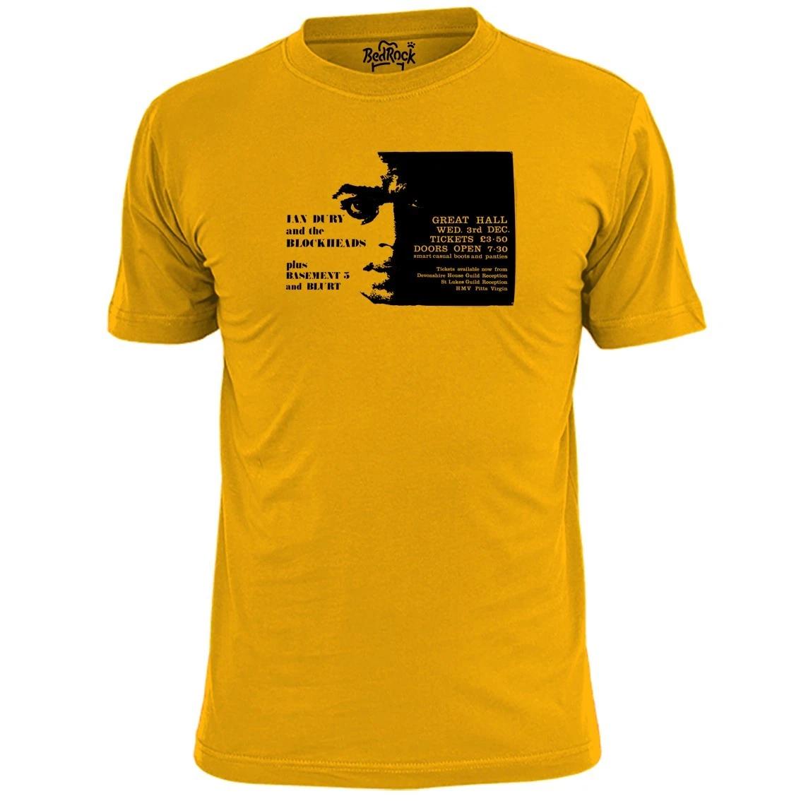 Mens Ian Dury And Basement 5 Gig Poster T shirt 3XL