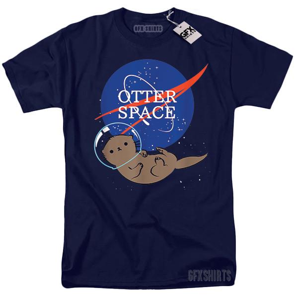 NASA Otter Space Shirt Astronaut Space X Galaxy Funny Gift Graphic T-shirt XL