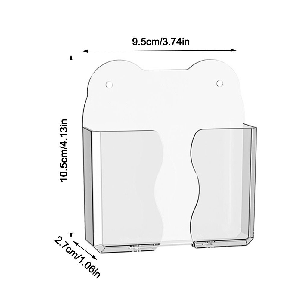 Multi-function Wall Mounted Remote Control Holder Transparent Non Perforated Wall Stand Holder