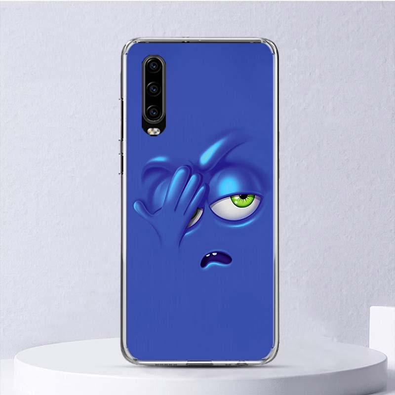

Мягкий чехол с забавным лицом для Huawei P30 Lite P40 P20 P10 P50 Pro, чехол для телефона Mate 20 30 40 10 P30Lite, чехол-корпус Huawei Mate 20