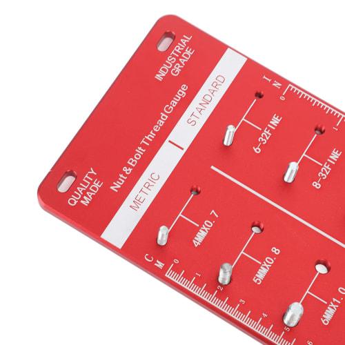 Thread Checker, High-Precision Nut and Thread Checker Gauge, Portable and Durable 10B21 Carbon Steel Bolt and Nut Identification Gauge for Machinery,