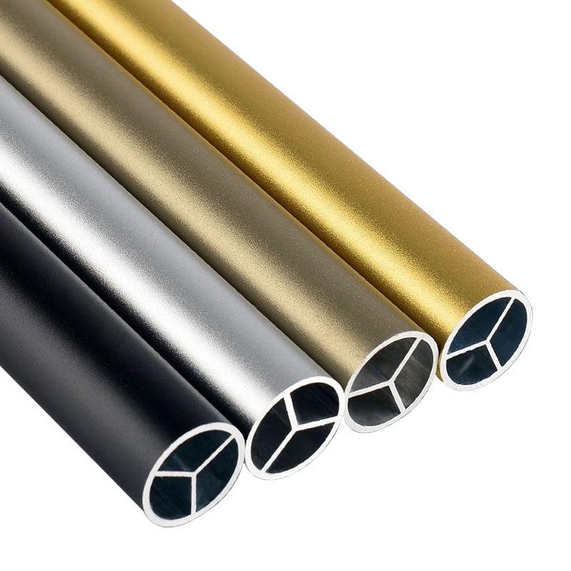Verdickte Aluminium-Kleiderstange für Kleiderschrank mit Flanschfuß