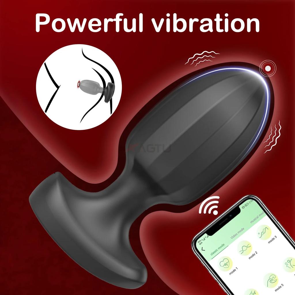APP Control Vibrating Butt Plug for Men Women Wireless Bluetooth Anal Vibrator Prostate Massager Ass Sex Toys for Adults Male