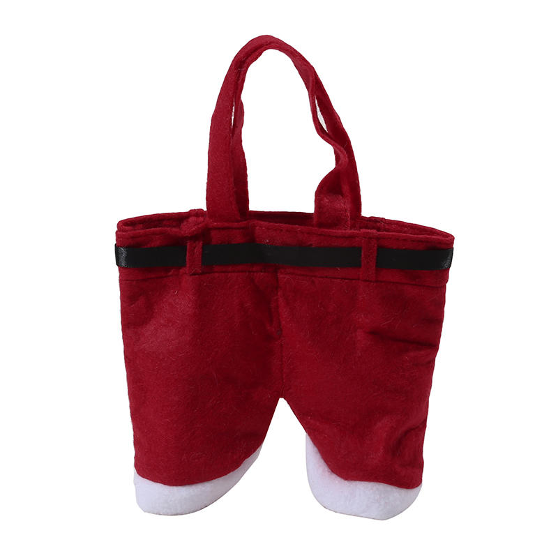 Christmas Santa Pants Handbag Candy Wine Gift Bag Festive Decoration Christmas Wine Bag Wedding Candy Bag Merry Christmas Gift