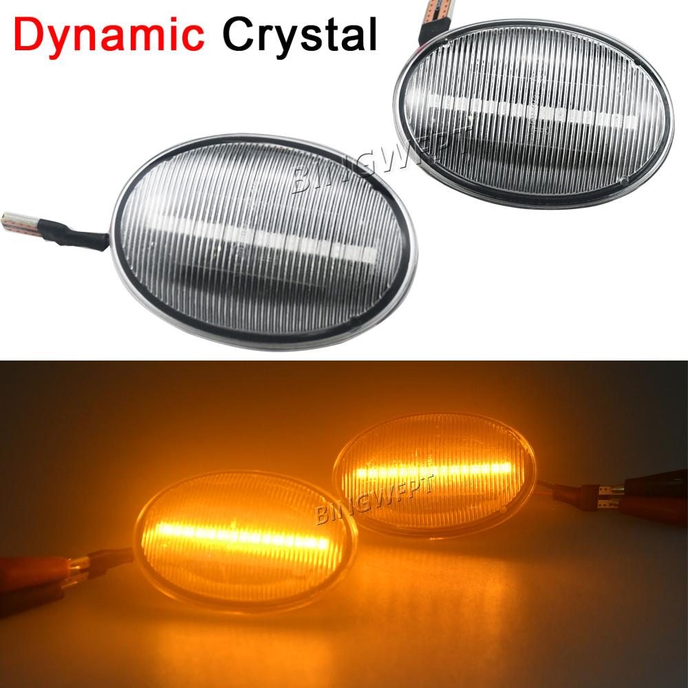 2 X For MINI Cooper R55 R56 R57 R58 R59 07 - 13 LED Dynamic Side Marker Turn Signal Light Sequential Blinker Light CL-R56-LSM-SM