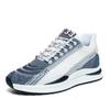 Fashion Elevator Shoes Men's Black Sneakers Hidden Heels Heightening Shoes For Men Black Breathable Mesh 8CM Sports Taller Shoes