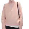 Korean Style Women's High-Neck Half-Zip Pullover Sweater - Winter 2025 Collection