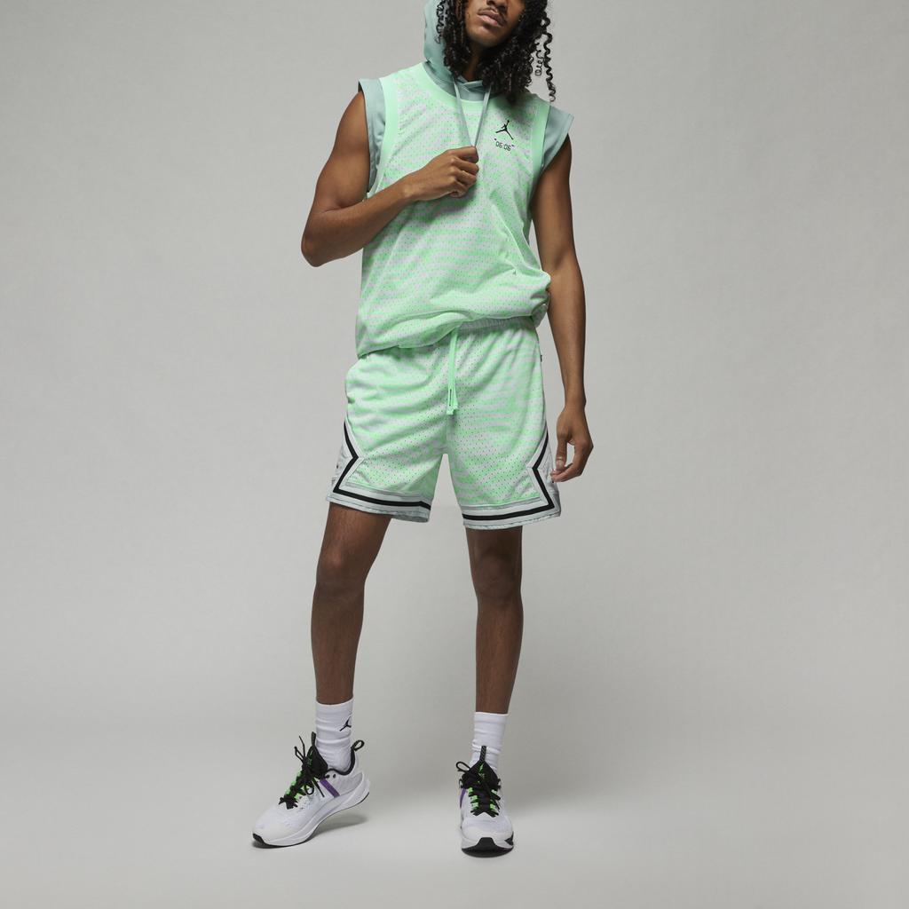 Jordan Irregular Patterned Letter Print Mesh Training Tank Top Men Tops Foam-Mint-Green DM1825-379