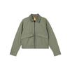 Strafford Solid Color Outdoor Casual Zip Short Collar Work Jacket Women Jacket Green A5VJ7-590