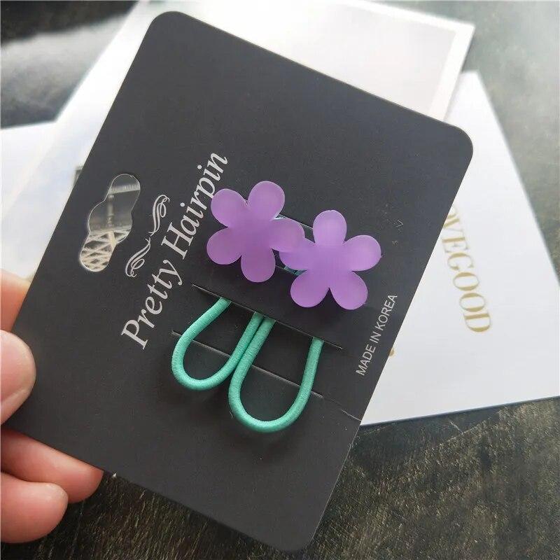 2 יחידות להקות שיער אלסטיות לתינוקות בנות צבע סוכריות טבעת שיער חבל שיער ילדים כיסוי ראש ילדים פעוט אביזרים