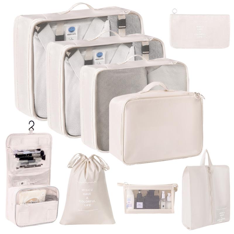 6/7/8/9/10 Pcs Set Travel Organizer Storage Bags Suitcase Packing Cubes Set Cases Portable Luggage Clothes Shoe Tidy Pouch Folding