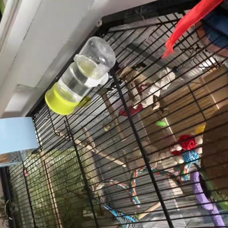 2PCS Automatic Auto Waterer For Parrots Budgies Cockatiels Safe Plastic Water Dispenser Feeder Easy Maintenances