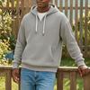 Long Sleeve Pullover for Men Hooded Sweatshirt, Quarter Zipper Hoodie, Comfortable Activewear Sports Corduroy Sweatshirt with Kangaroo Pocket