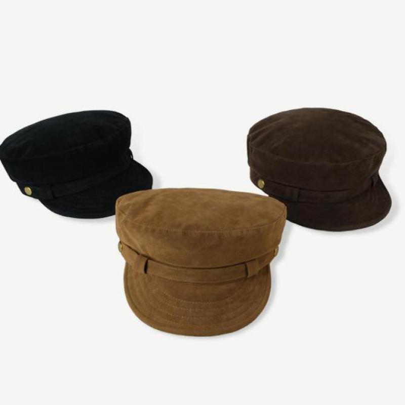 Autumn Winter Hats For Women Men Unisex Vintage Military Cap Suede Painter Hat Retro Simple Beret Female New Casual