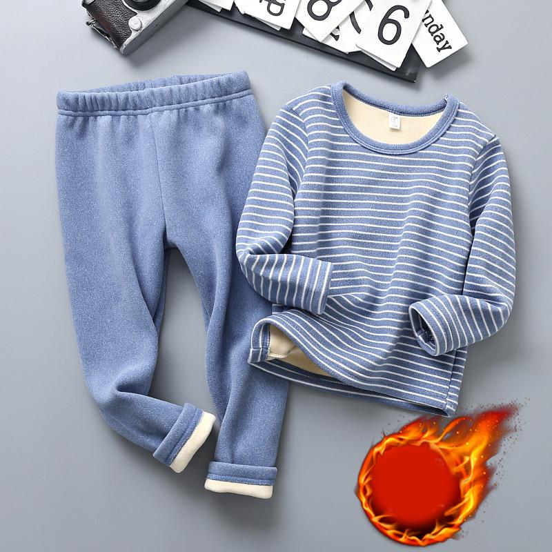 Herbst Winter Kinder Verdicken Warme Pyjamas Baby Jungen Mädchen Cartoon Langarm Pyjamas Kleinkind Nachtwäsche Kleidung Sets