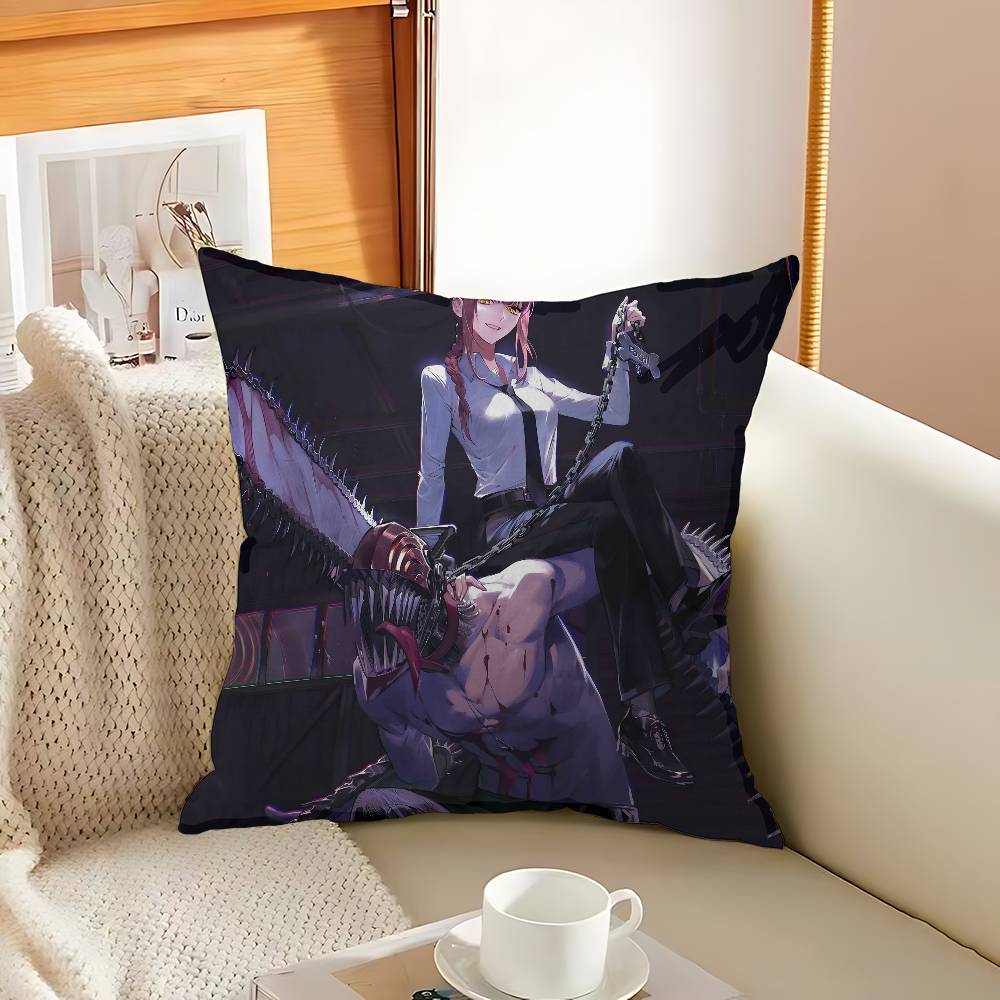 Anime Chainsaw Man The Movie Reze Arc Cushion Cover Inches Farmhouse Decor Home Throw Pillow Covers For Couch Decorations