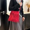 Women's Retro Fringed Bag, New Design Sense, High Value, Large Capacity, Shoulder Underarm Bag, Trendy Messenger Bag