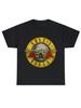 Cool Gun And Rose Pattern Men's Retro Cotton Short Sleeve Summer Fashion Oversized T-shirt For Men Streetwear Tee Tops Unisex