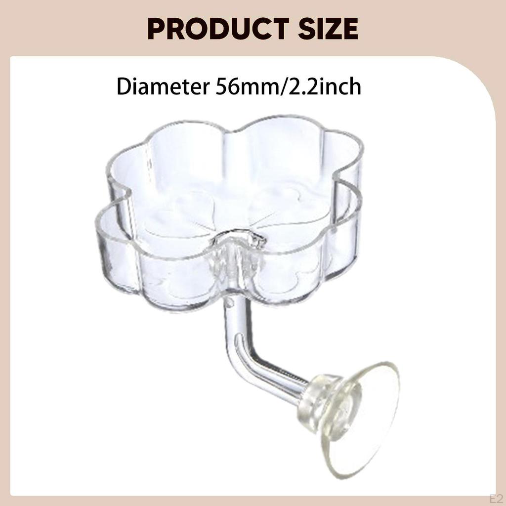 2 Easy-to-install Mini Acrylic Shrimp Feeders with Suction Cup.