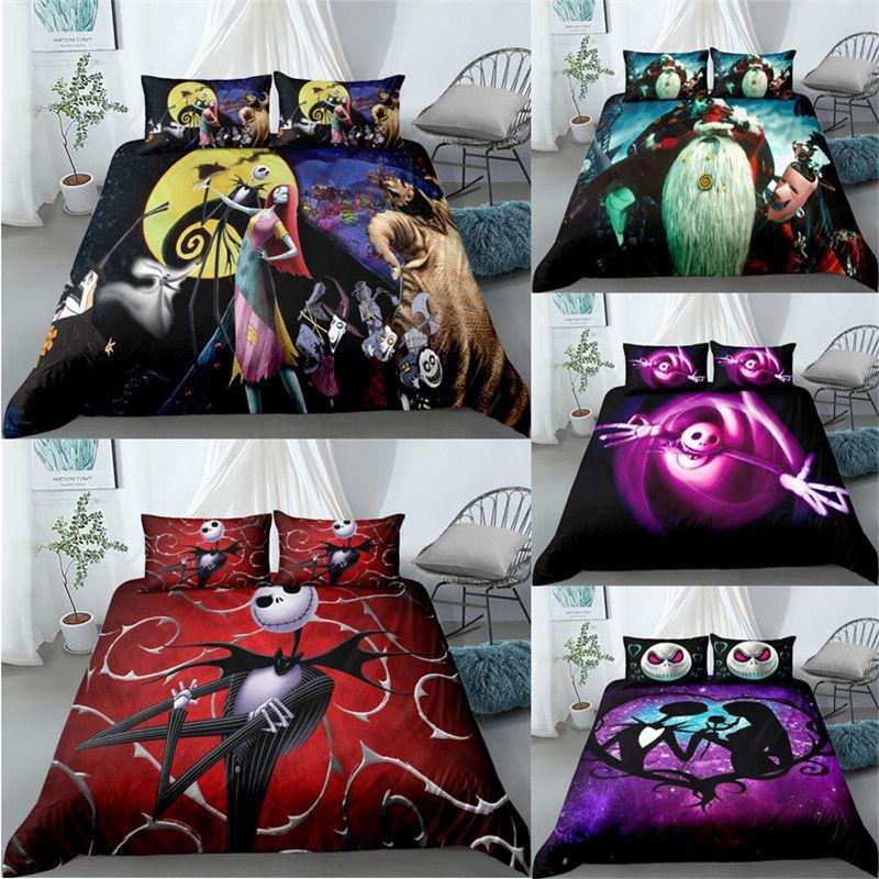 The Nightmare Before Christmas Bedding Set Duvet Cover Pillowcase Soft Material Us/eu Sizes