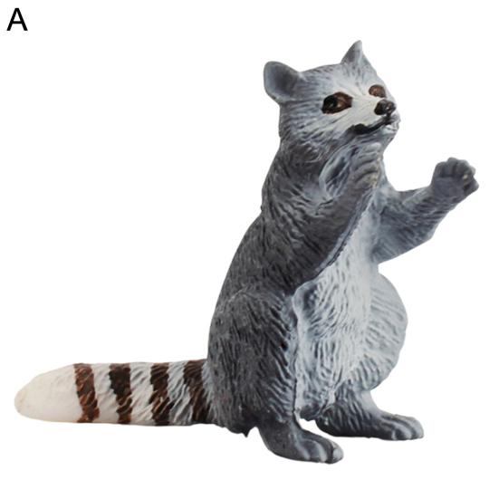 Animal Model Simulated Detailed PVC Forest Animal Raccoon Model for Kids
