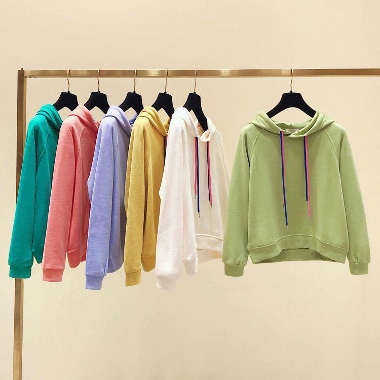 Sweatshirt for Women Oversize Hooded Solid Color Thickened Loose Casual Pullover Long Sleeve Winter Sweatshirt Top
