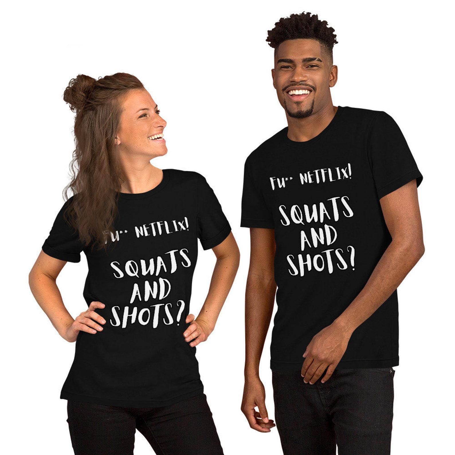 BlkWt.Co -  Squats and Shots  - T-shirt S