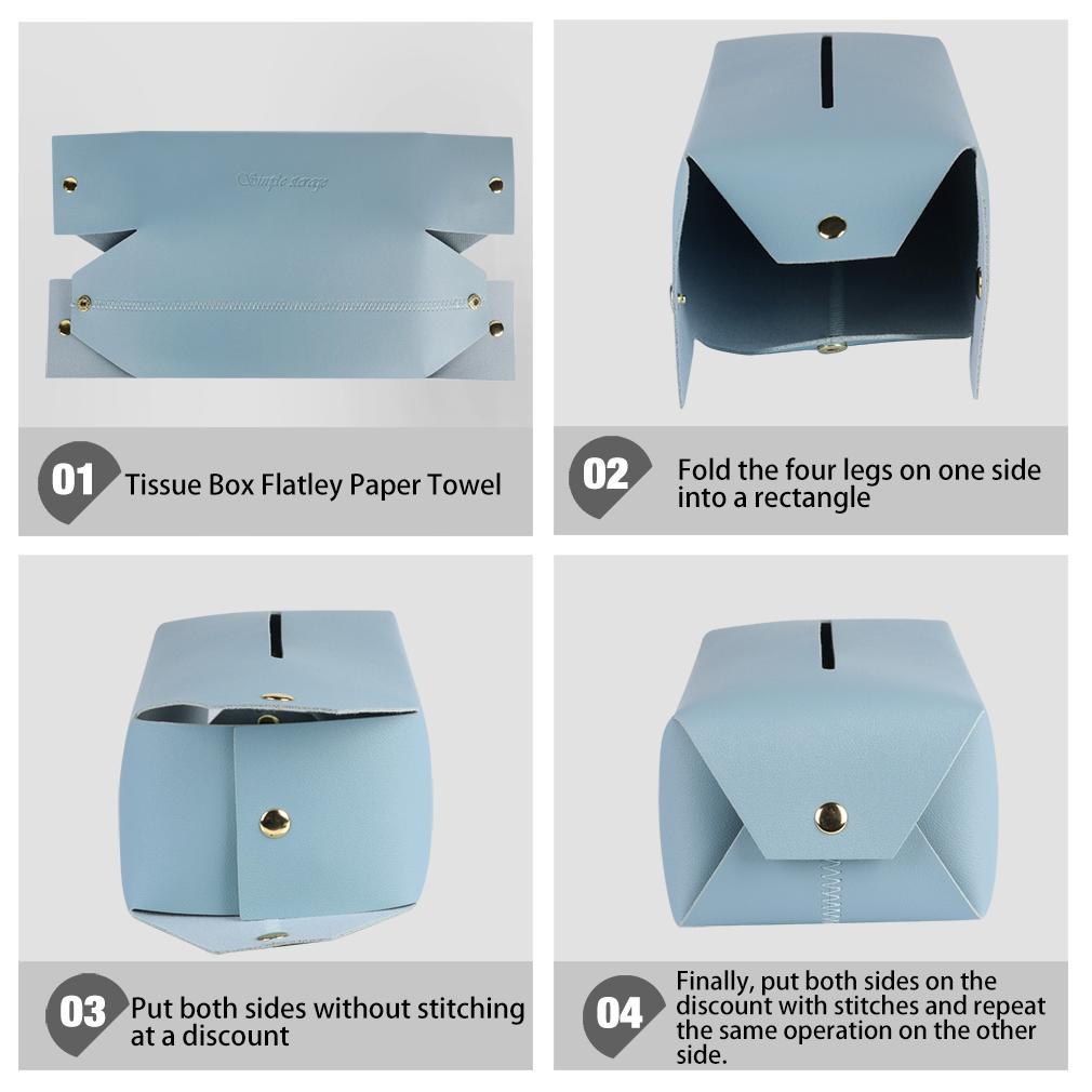 1Pc Simplicity Car-Carrying Toilet Home Bathroom Desktop Pumping Tissue Box PU Leather Living Room Table Napkin Holder Case Storage Box Creative