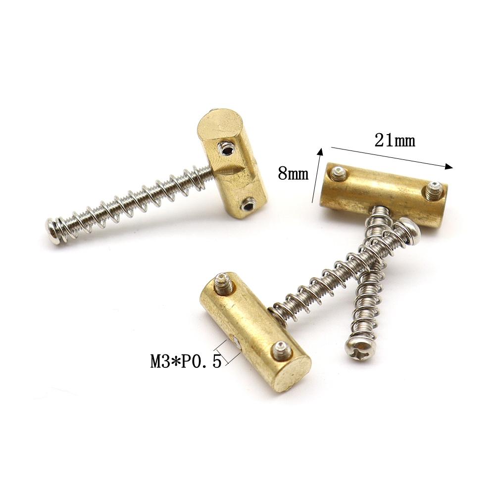 1 Set TL Guitar Bridge Saddles Vintage Brass Compensated Saddles for Tele Style Guitar Part