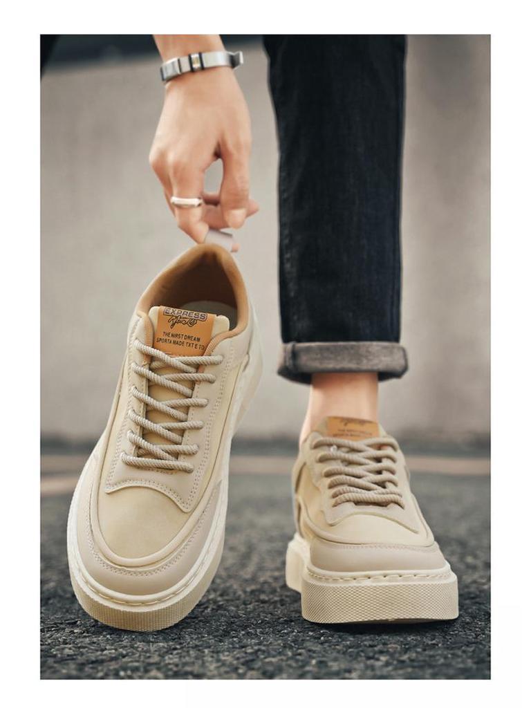 European Men's Thick-Soled Casual Sneakers - High-End, Cool, Versatile, Trendy Shoes for Spring and Autumn