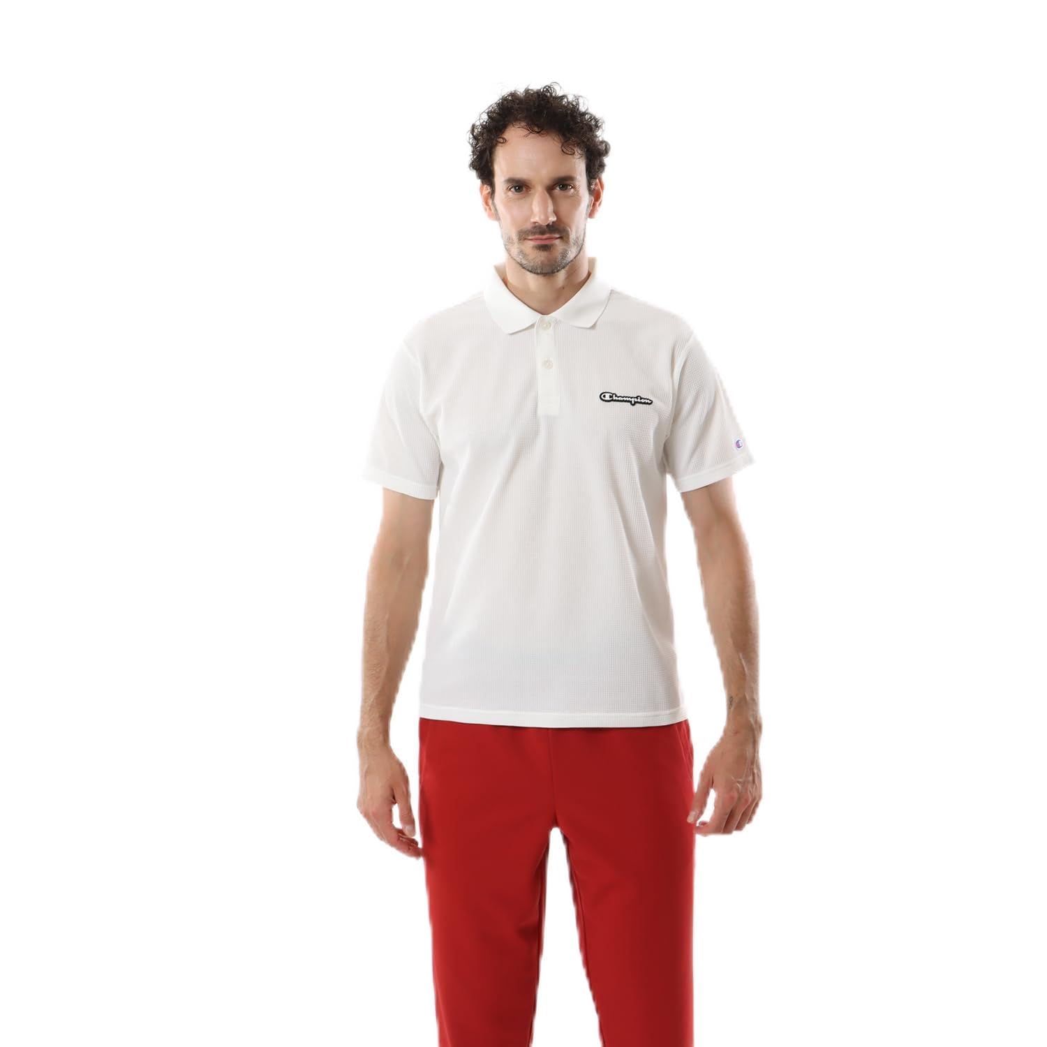 

Champion Поло с коротким рукавом UV Heat Script Мужская футболка, Быстросохнущая, Защита, Экранирование, Логотип, Белый, C3-ZS311 белый