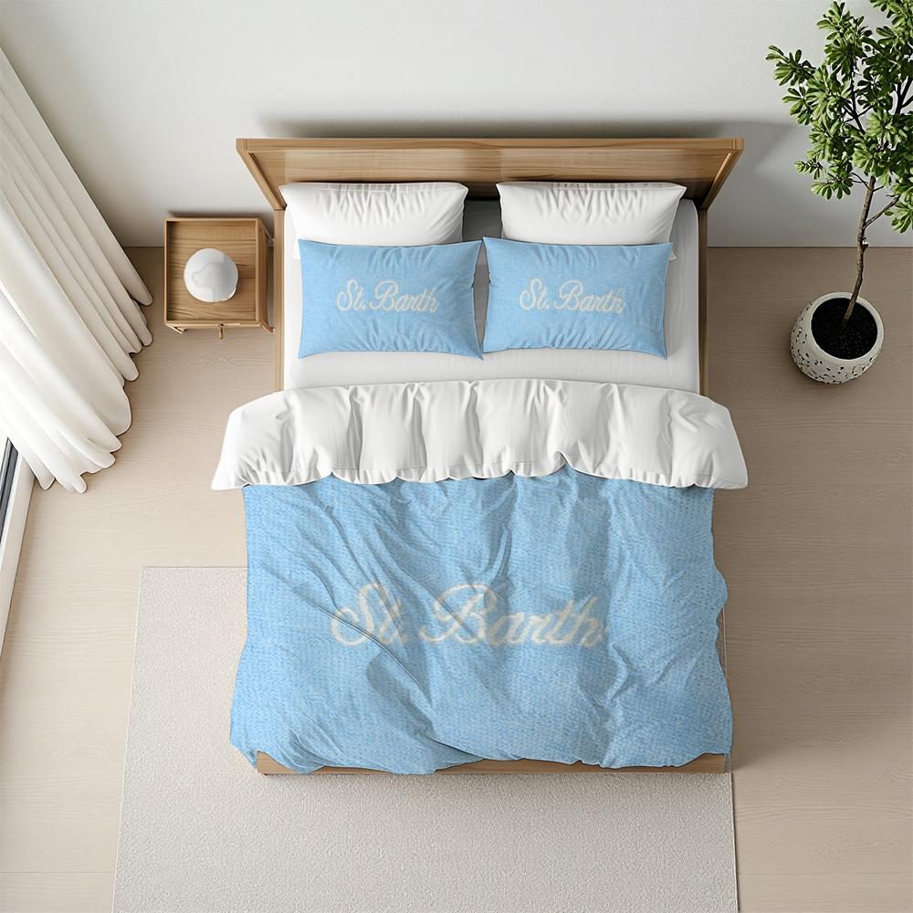 

MC2 S-Saint B-Barth Duvet Cover Set Home Style Bedding Soft Laundry Cotton Bed 3 Piece Set Student Dormitory Gift 135x200cm