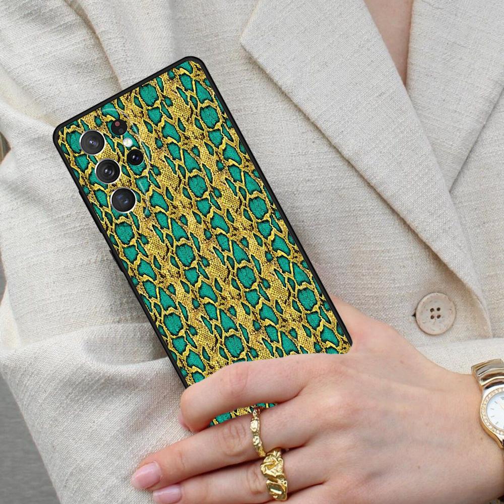 Python Snake Skin Cell Phone Case for Samsung Galaxy S26 Ultra S25 S24 S23 S22 S21 S20 Note10 Cover