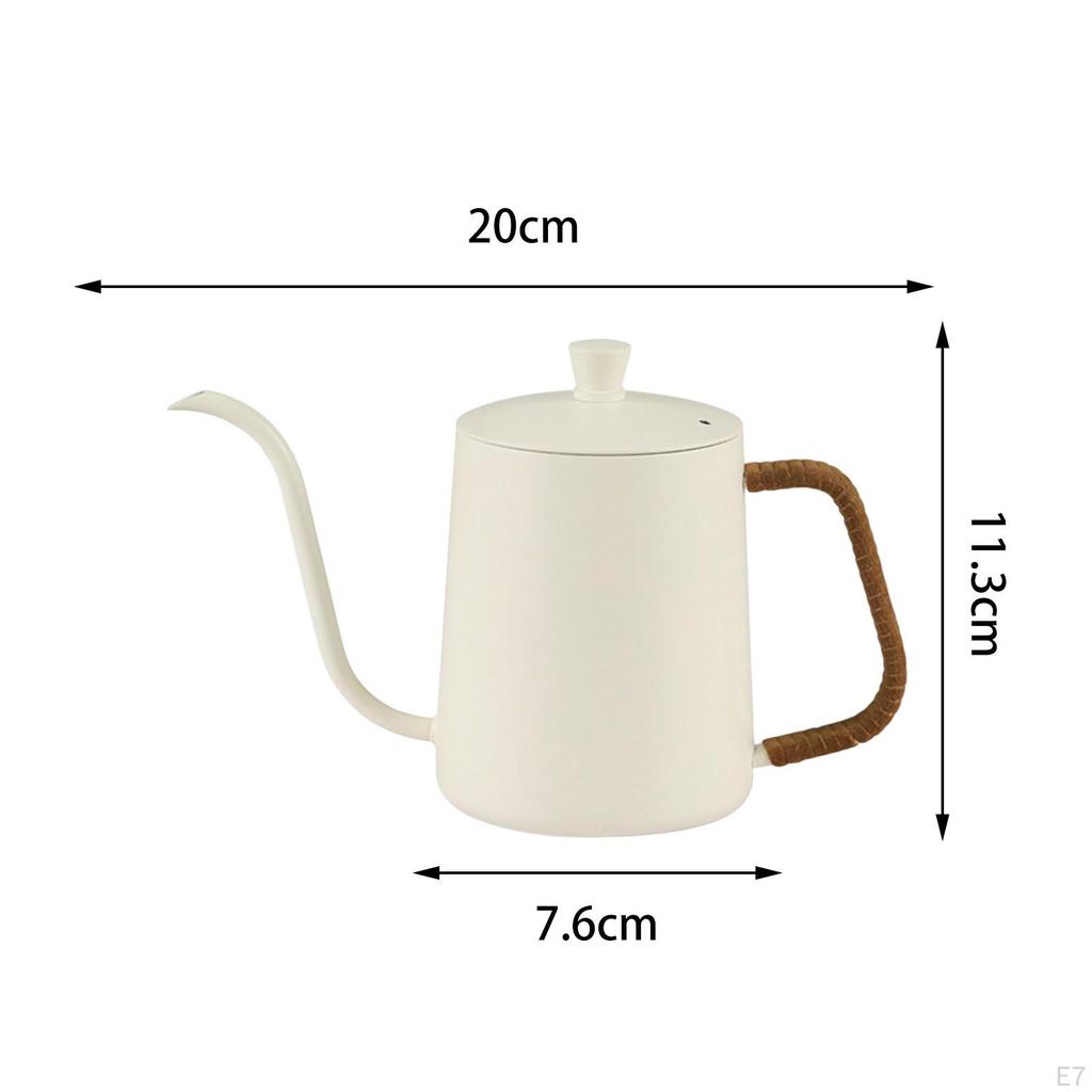 Coffee Pot Pour Over Drip Tea Kettle Scratch Resistant Anti Scald Handle Gooseneck