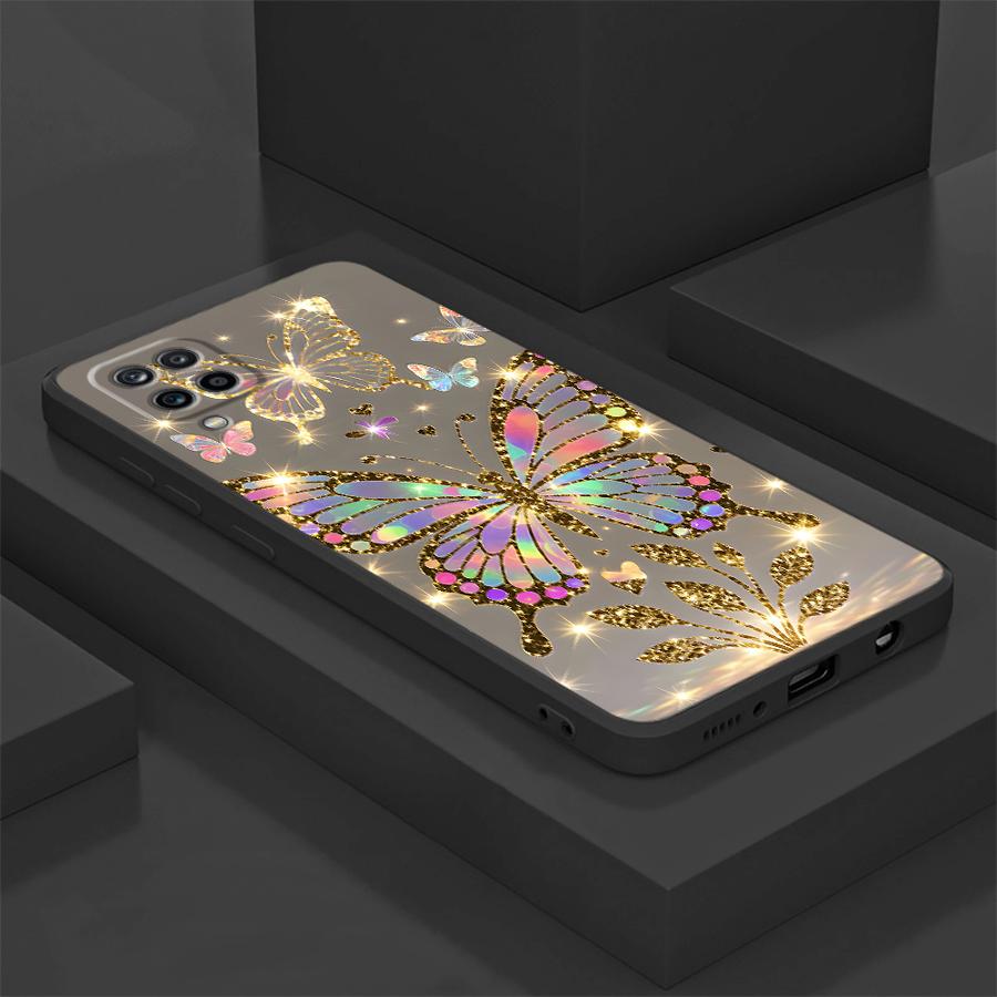 Case for Samsung Galaxy A12 A50 A05 A06 A16 A40 A70 A13 A20 A17 A15 A04 Funda Phone Cover Creative Cartoon Butterfly