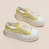 Women's summer new mesh yarn breathable thick sole heightening versatile sports and leisure shoes single shoes