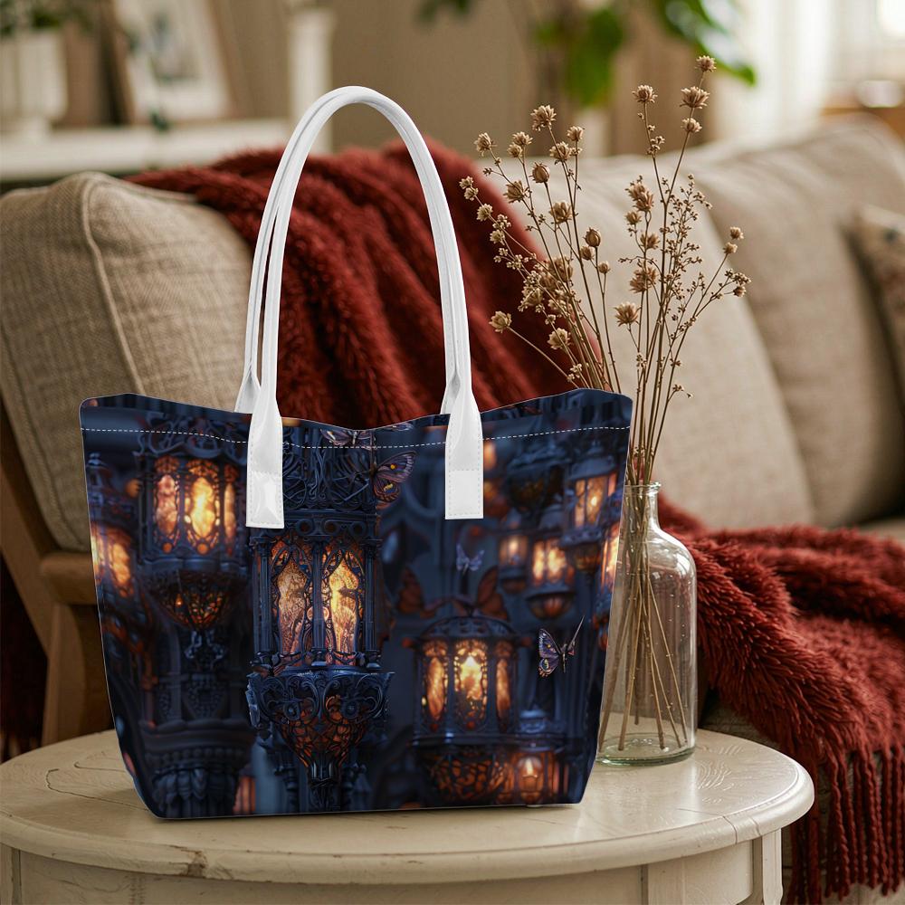 Vintage Lantern Print Ladies Daily Tote Bag