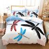 3D Dragonfly Bedding Set Insect Duvet Cover Pillowcase 2/3 Birthday Gift AU180 * 210 Full Size Quick Drying Soft and Minimalist Style Home Textile