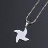 Stainless Steel Colorful Windmill Pendant Necklace - Unisex Hip Hop Jewelry