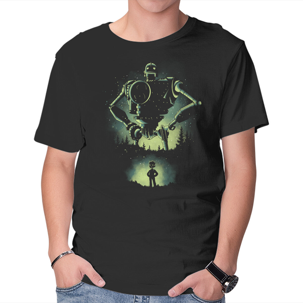 Unisex Crew Neck T-Shirt The Iron Hero Graphic Short Sleeve Casual Tee XXXXL