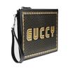 Gucci Guccy Star Print Leather Clutch Wallet Unisex wallet Black 5104890GUSN1055