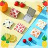 Compact Mirrors Small Pocket Fruit Design Mini Magnifying Portable Makeup Compact Pu Leather Double Sided Pocket Mirror for Wom