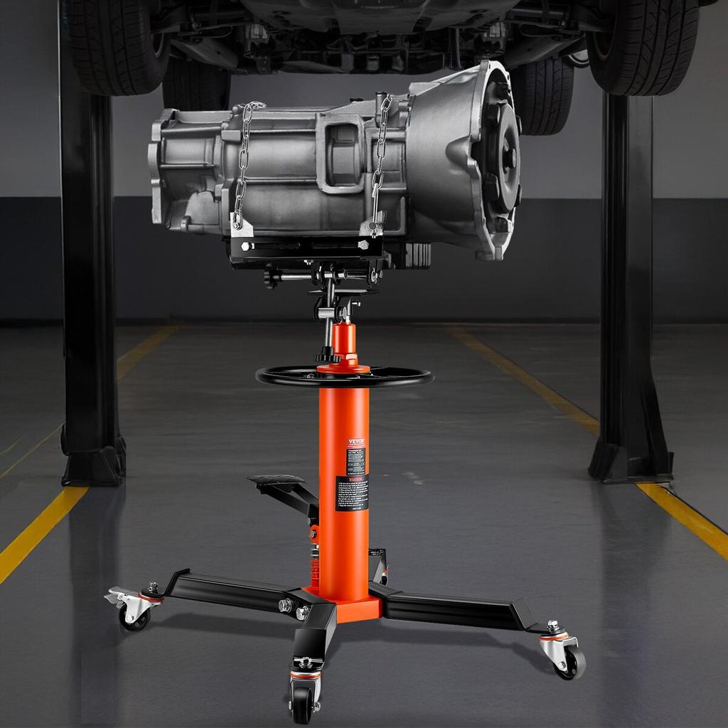 Transmission Jack 1100 Lbs 2-Stage Hydraulic High Lift Vertical Telescopic