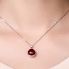 Tancise Trendy 925 Sterling Silver Necklace with Round Shape Pendant for Women Wedding Party Gift Fine Jewelry