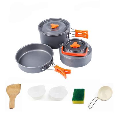 Outdoor Pot Set Camp Teapot Combination 2-3 Person Kettle Cooker Set