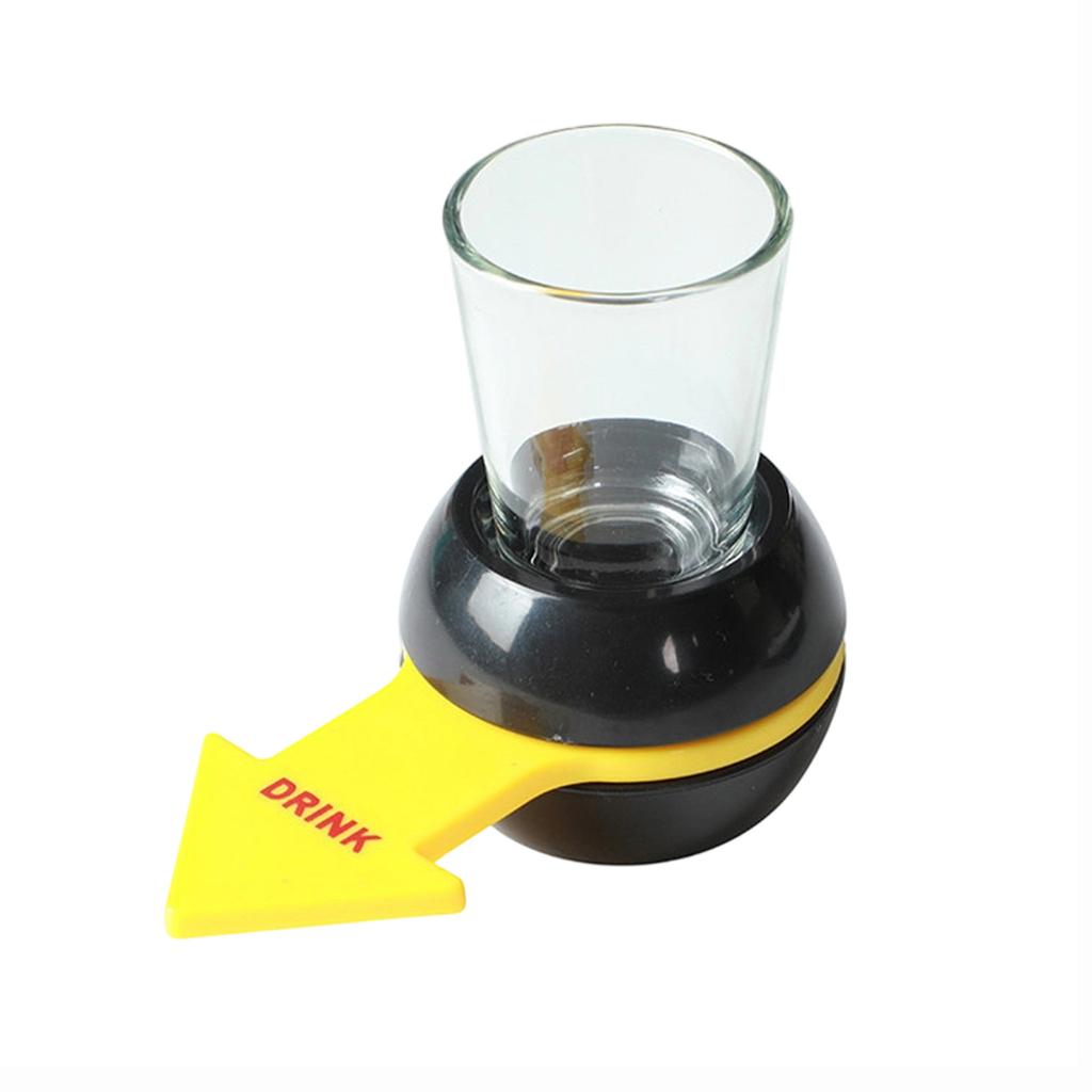 Arrow Spinner Shot Glass Game Set for Parties and Gatherings Interactive Finger Spin Board with Glass Cup for Group Entertainment