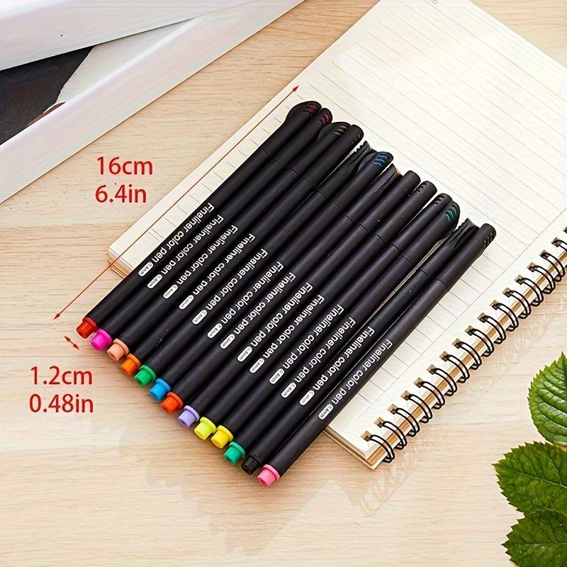 12/24/36Colors Fine Point Markers Colored Drawing Pens for Journal Planner Writing Note Taking Agenda Coloring Pen Set 0.4mm Tip