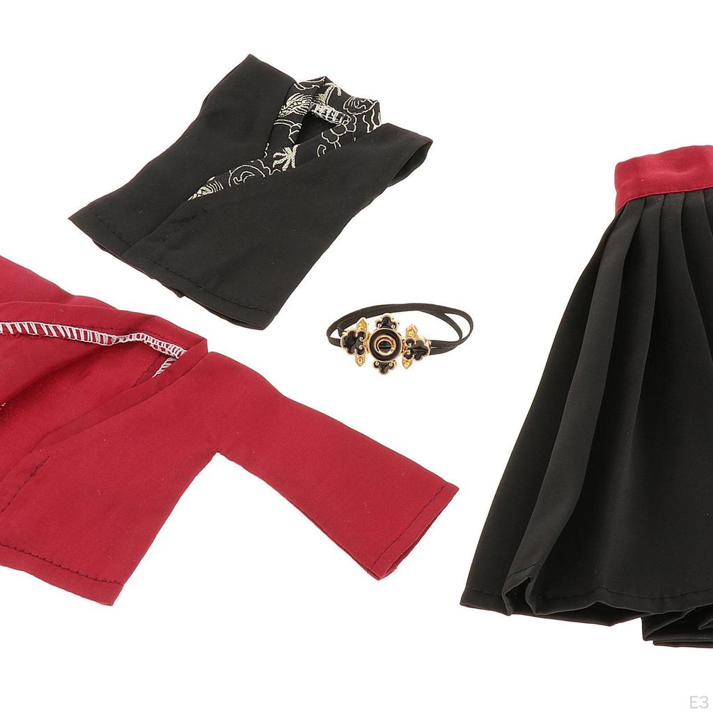 Clothes 30cm Dress Costumes Outfits with Hair Accessories for 30cm/12inch Casual Wear Dolls