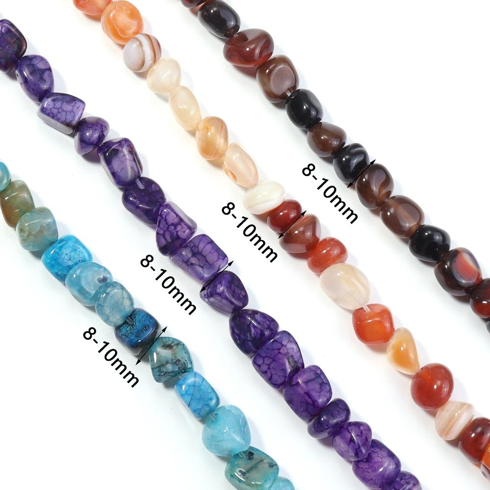 42-46pcs/lot 8-10mm Irregular Agate Beads Natural Stone Beads For Jewelry Making DIY Bracelet Necklace Loose Beads Accessories